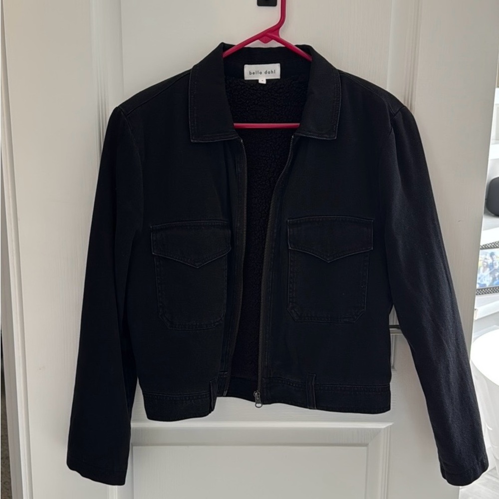 Bella Dahl Jean jacket with soft Sherpa inside liner.